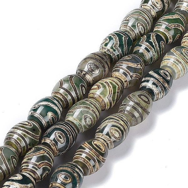 PandaHall Tibetan Style dZi Beads Strands, Natural Agate Beads, Dyed & Heated, Oval, 2-Eye, 13~14x9.5~10mm, Hole: 1.2mm, about 25pcs/strand...
PandaHall Tibetan Style dZi Beads Strands, Natural Agate Beads, Dyed & Heated, Oval, 2-Eye, 13~14x9.5~10mm, Hole: 1.2mm, about 25pcs/strand...