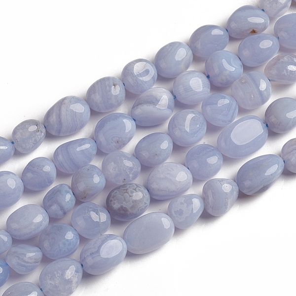 PandaHall Natural Blue Lace Agate Beads Strands, Tumbled Stone, Nuggets, 10~15x7.5~11.5x7.5~12.5mm, Hole: 1mm, about 36pcs/Strand, 15.67...
PandaHall Natural Blue Lace Agate Beads Strands, Tumbled Stone, Nuggets, 10~15x7.5~11.5x7.5~12.5mm, Hole: 1mm, about 36pcs/Strand, 15.67...