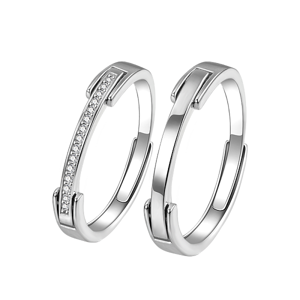 PandaHall S925 Silver Couple Rings with Adjustable Opening, Special Gift for Lovers Sterling Silver
PandaHall S925 Silver Couple Rings with Adjustable Opening, Special Gift for Lovers Sterling Silver
