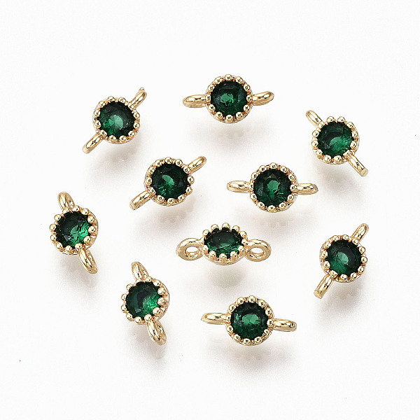 PandaHall Brass Micro Pave Green Cubic Zirconia Links Connectors, Nickel Free, Real 18K Gold Plated, Flat Round, 7.5x4x3.5mm, Hole: 0.9mm...
PandaHall Brass Micro Pave Green Cubic Zirconia Links Connectors, Nickel Free, Real 18K Gold Plated, Flat Round, 7.5x4x3.5mm, Hole: 0.9mm...