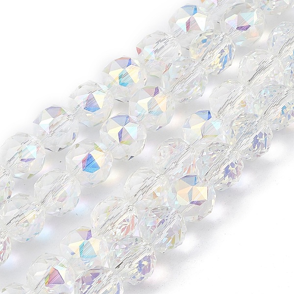 PandaHall Transparent Electroplate Glass Beads Strands, Faceted, Round, AB Color Plated, Clear AB, 9~10x9~9.5mm, Hole: 1.4mm, about..., White
PandaHall Transparent Electroplate Glass Beads Strands, Faceted, Round, AB Color Plated, Clear AB, 9~10x9~9.5mm, Hole: 1.4mm, about..., White