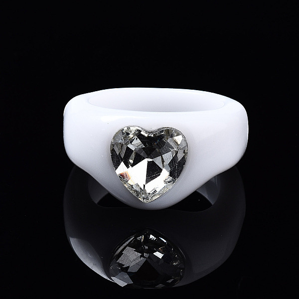PandaHall Opaque Acrylic Finger Rings, Heart, White, US Size 7 1/4(17.5mm) Acrylic None White
PandaHall Opaque Acrylic Finger Rings, Heart, White, US Size 7 1/4(17.5mm) Acrylic None White