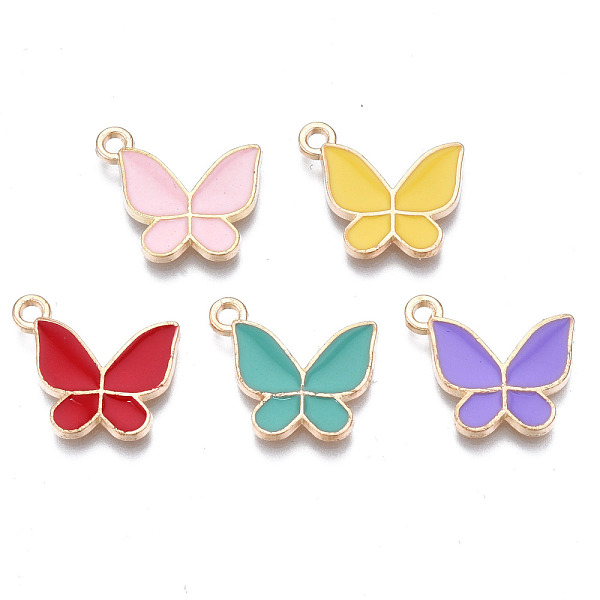 PandaHall Alloy Enamel Pendants, Cadmium Free & Lead Free, Butterfly, Light Gold, Mixed Color, 15x17x2mm, Hole: 1.6mm Alloy+Enamel Butterfly..., Multicolor
PandaHall Alloy Enamel Pendants, Cadmium Free & Lead Free, Butterfly, Light Gold, Mixed Color, 15x17x2mm, Hole: 1.6mm Alloy+Enamel Butterfly..., Multicolor