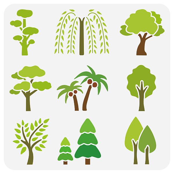 PandaHall FINGERINSPIRE Cartoon Tree Painting Stencil 11.8x11.8inch 9 Styles Tree Pattern Drawing Template Willow Tree Stencil Coconut Tree...
PandaHall FINGERINSPIRE Cartoon Tree Painting Stencil 11.8x11.8inch 9 Styles Tree Pattern Drawing Template Willow Tree Stencil Coconut Tree...
