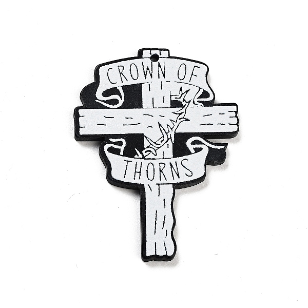 PandaHall Acrylic Pendants, Double-sided Printed, Cross, 47.5x35x2.5mm, Hole: 1.5mm Acrylic Cross Black
PandaHall Acrylic Pendants, Double-sided Printed, Cross, 47.5x35x2.5mm, Hole: 1.5mm Acrylic Cross Black