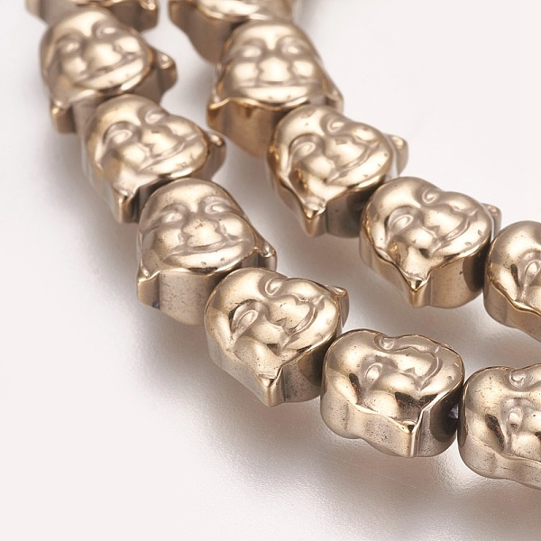 PandaHall Electroplated Non-magnetic Synthetic Hematite Beads Strands, Buddha, Light Gold Plated, 7.5x8x5mm, Hole: 0.8mm, about 54pcs/strand...
PandaHall Electroplated Non-magnetic Synthetic Hematite Beads Strands, Buddha, Light Gold Plated, 7.5x8x5mm, Hole: 0.8mm, about 54pcs/strand...