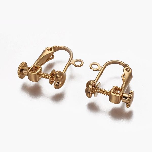PandaHall Brass Clip-on Earring Findings, Heart, Real 18k Gold Plated, 16x16.5x6mm, Hole: 1.6mm Brass
PandaHall Brass Clip-on Earring Findings, Heart, Real 18k Gold Plated, 16x16.5x6mm, Hole: 1.6mm Brass