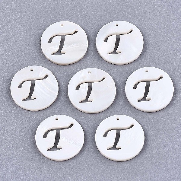 PandaHall Natural Freshwater Shell Charms, Flat Round with Hollow Out Letter, Letter.T, 14.5x1.5mm, Hole: 0.9mm Freshwater Shell Letter T
PandaHall Natural Freshwater Shell Charms, Flat Round with Hollow Out Letter, Letter.T, 14.5x1.5mm, Hole: 0.9mm Freshwater Shell Letter T