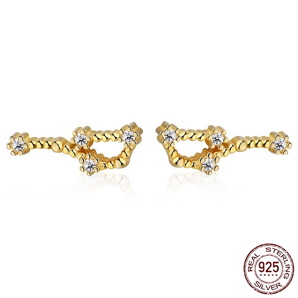 PandaHall Cubic Zirconia Constellation Stud Earrings, Golden 925 Sterling Silver Earrings, Gemini, 9x5mm Sterling Silver Gemini
PandaHall Cubic Zirconia Constellation Stud Earrings, Golden 925 Sterling Silver Earrings, Gemini, 9x5mm Sterling Silver Gemini