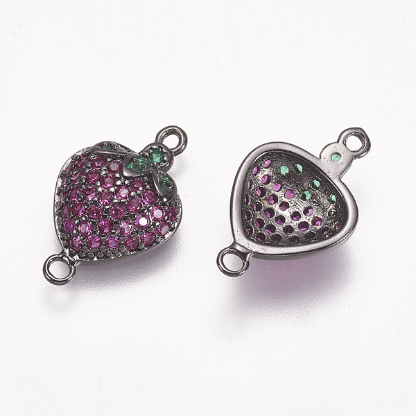 PandaHall Brass Micro Pave Cubic Zirconia Links, Strawberry, Colorful, Gunmetal, 18x11x4mm, Hole: 1.5mm Brass+Cubic Zirconia Fruit
PandaHall Brass Micro Pave Cubic Zirconia Links, Strawberry, Colorful, Gunmetal, 18x11x4mm, Hole: 1.5mm Brass+Cubic Zirconia Fruit