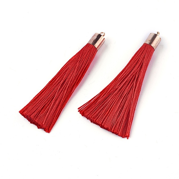 PandaHall Polyester Tassel Big Pendant Decorations, with Alloy Finding, Golden, Red, 58~65x7~25mm, Hole: 1.5mm Polyester Red
PandaHall Polyester Tassel Big Pendant Decorations, with Alloy Finding, Golden, Red, 58~65x7~25mm, Hole: 1.5mm Polyester Red