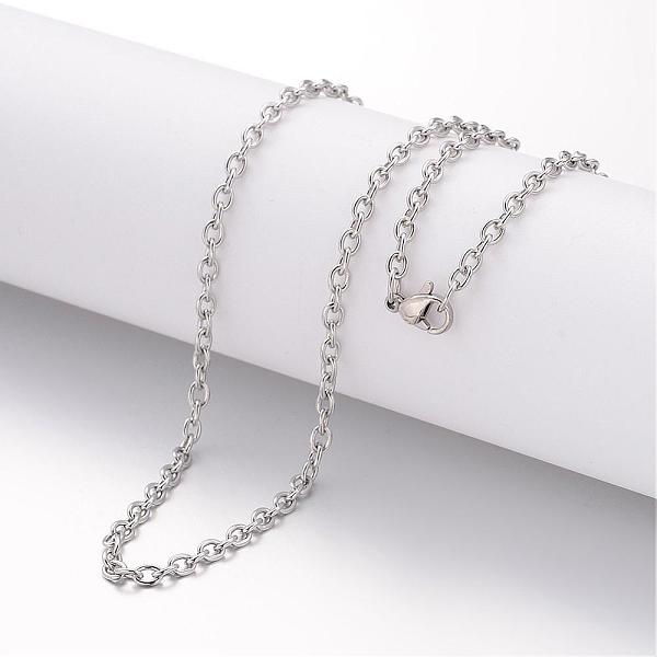 PandaHall 304 Stainless Steel Necklace, Cable Chains, with Lobster Clasps, Stainless Steel Color, 17.72 inch(450mm), 2mm Stainless Steel
PandaHall 304 Stainless Steel Necklace, Cable Chains, with Lobster Clasps, Stainless Steel Color, 17.72 inch(450mm), 2mm Stainless Steel