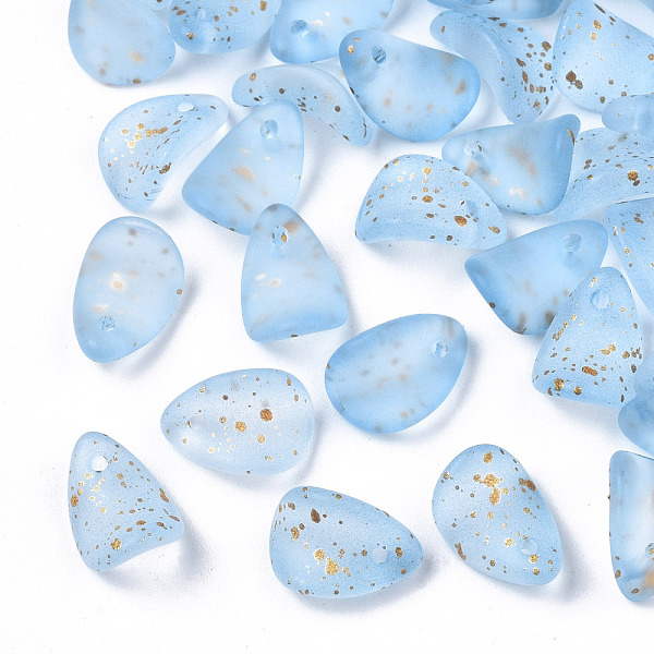PandaHall Transparent Spray Painted Glass Charms, with Gold Foil, Frosted, Petaline, Light Sky Blue, 12x8x4.5mm, Hole: 1mm Glass Petaline
PandaHall Transparent Spray Painted Glass Charms, with Gold Foil, Frosted, Petaline, Light Sky Blue, 12x8x4.5mm, Hole: 1mm Glass Petaline