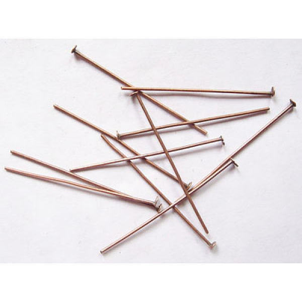 PandaHall Iron Flat Head Pins, Cadmium Free & Nickel Free & Lead Free, Red Copper, 36x0.75~0.8mm, 20 Gauge, about 340pcs/50g, Head: 2mm Iron
PandaHall Iron Flat Head Pins, Cadmium Free & Nickel Free & Lead Free, Red Copper, 36x0.75~0.8mm, 20 Gauge, about 340pcs/50g, Head: 2mm Iron