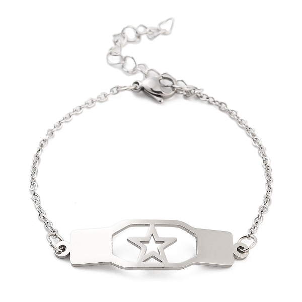PandaHall Stainless Steel Cable Chain Link Bracelets for Women Men, Stainless Steel Color, Star, 8-1/4 inch(21cm), star: 40.5x11mm Stainless...
PandaHall Stainless Steel Cable Chain Link Bracelets for Women Men, Stainless Steel Color, Star, 8-1/4 inch(21cm), star: 40.5x11mm Stainless...