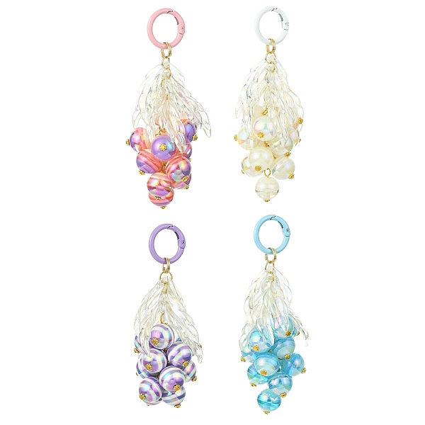PandaHall Resin Beaded Keychains, with Acrylic Pendant and Spray Painted Alloy Spring Gate Rings, Leaf, Mixed Color, 12cm Resin Leaf..., Multicolor
PandaHall Resin Beaded Keychains, with Acrylic Pendant and Spray Painted Alloy Spring Gate Rings, Leaf, Mixed Color, 12cm Resin Leaf..., Multicolor