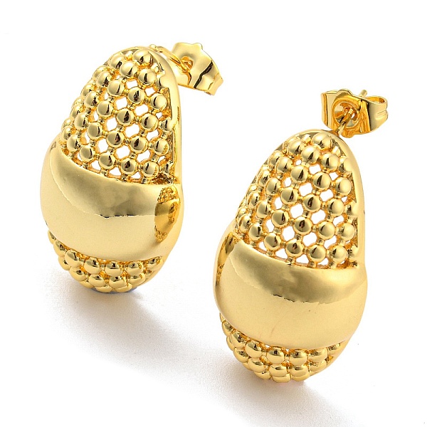 PandaHall Oval Stud Earrings, Brass Jewelry for Women, Cadmium Free & Lead Free, Real 18K Gold Plated, 30x19mm Brass Oval
PandaHall Oval Stud Earrings, Brass Jewelry for Women, Cadmium Free & Lead Free, Real 18K Gold Plated, 30x19mm Brass Oval