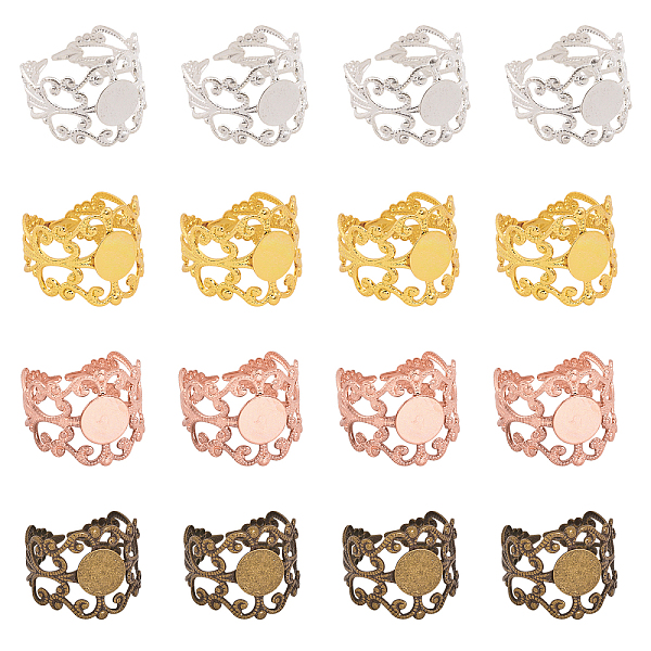 PandaHall CHGCRAFT 28pcs 4Colors Adjustable Brass Ring Setting Open Cuff Ring Findings Oval Cabochon Filigree Bezel Tray Blank for DIY Ring...
PandaHall CHGCRAFT 28pcs 4Colors Adjustable Brass Ring Setting Open Cuff Ring Findings Oval Cabochon Filigree Bezel Tray Blank for DIY Ring...