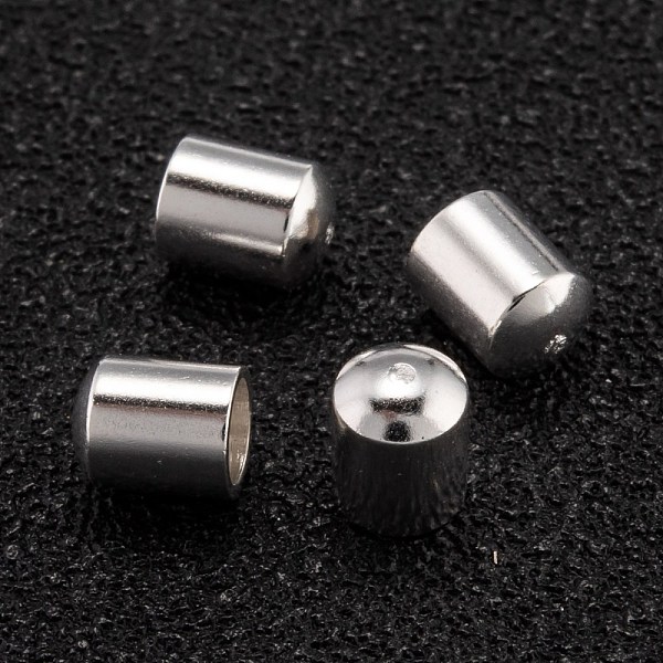 PandaHall Brass Cord Ends, End Caps Long-Lasting Plated, 925 Sterling Silver Plated, 5x4mm, Inner Diameter: 3mm Brass
PandaHall Brass Cord Ends, End Caps Long-Lasting Plated, 925 Sterling Silver Plated, 5x4mm, Inner Diameter: 3mm Brass
