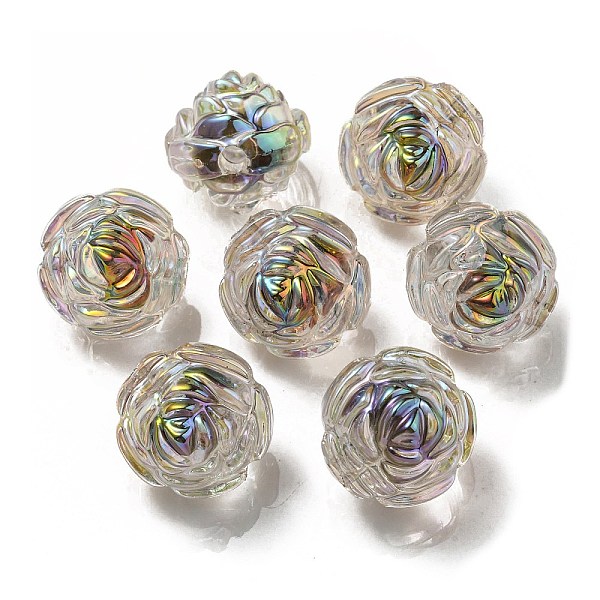 PandaHall UV Plating Rainbow Iridescent Acrylic Beads, Two Tone Bead in Bead, Rose, Black, 15.5x16x15mm, Hole: 3mm Acrylic Flower Black
PandaHall UV Plating Rainbow Iridescent Acrylic Beads, Two Tone Bead in Bead, Rose, Black, 15.5x16x15mm, Hole: 3mm Acrylic Flower Black