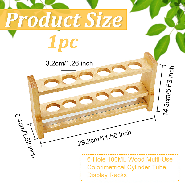 PandaHall 6-Hole 100ML Wood Multi-Use Colorimetrical Cylinder Tube Display Racks, Lab Supplies, with Mirror, Rectangle, Navajo White...
PandaHall 6-Hole 100ML Wood Multi-Use Colorimetrical Cylinder Tube Display Racks, Lab Supplies, with Mirror, Rectangle, Navajo White...