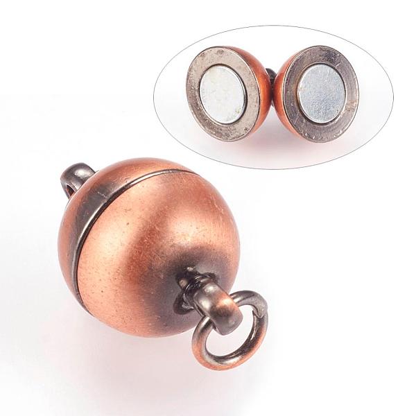 PandaHall Brass Magnetic Clasps with Loops, Round, Brushed Red Copper, 16.5x10mm, Hole: 2.5~3mm Brass Round
PandaHall Brass Magnetic Clasps with Loops, Round, Brushed Red Copper, 16.5x10mm, Hole: 2.5~3mm Brass Round