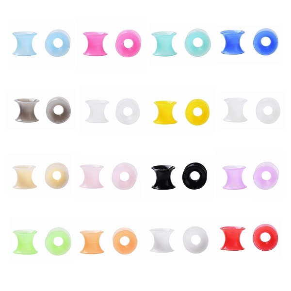 PandaHall 32Pcs 16 Colors Silicone Thin Ear Gauges Flesh Tunnels Plugs, Ring, Mixed Color, 6mm, Hole: 5.4mm, 2pcs/color Silicone Multicolor
PandaHall 32Pcs 16 Colors Silicone Thin Ear Gauges Flesh Tunnels Plugs, Ring, Mixed Color, 6mm, Hole: 5.4mm, 2pcs/color Silicone Multicolor