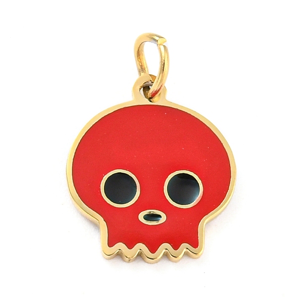 PandaHall Halloween 304 Stainless Steel Charms, with Enamel and Jump Ring, Real 14K Gold Plated, Skull Charm, Red, 11.5x10x1mm, Hole: 2.5mm...
PandaHall Halloween 304 Stainless Steel Charms, with Enamel and Jump Ring, Real 14K Gold Plated, Skull Charm, Red, 11.5x10x1mm, Hole: 2.5mm...