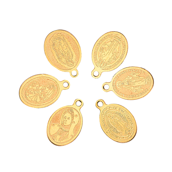 PandaHall 30Pcs 6 Style Vacuum Plating 304 Stainless Steel Pendants, Laser Cut, Oval with Virgin Mary, Golden, 5pcs/style 304 Stainless...
PandaHall 30Pcs 6 Style Vacuum Plating 304 Stainless Steel Pendants, Laser Cut, Oval with Virgin Mary, Golden, 5pcs/style 304 Stainless...