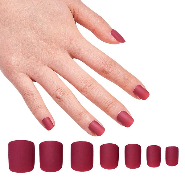 PandaHall Nail Art Sets, with 24pcs Plastic Nail Tips, 24pcs Double Side Jelly Nail Glue , Dark Red, 14.5~23x7~14mm, about 24pcs/set Plastic...
PandaHall Nail Art Sets, with 24pcs Plastic Nail Tips, 24pcs Double Side Jelly Nail Glue , Dark Red, 14.5~23x7~14mm, about 24pcs/set Plastic...