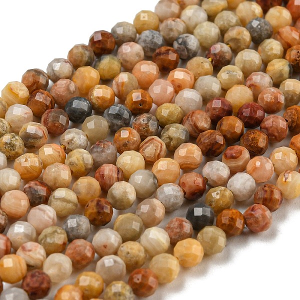 PandaHall Natural Crazy Lace Agate Beads Strands, Faceted Round, 3mm, Hole: 0.8mm, about 136pcs/strand, 16 inch Crazy Agate Round
PandaHall Natural Crazy Lace Agate Beads Strands, Faceted Round, 3mm, Hole: 0.8mm, about 136pcs/strand, 16 inch Crazy Agate Round