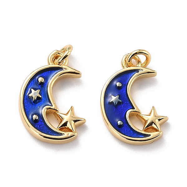 PandaHall Eco-friendly Brass Enamel Pendants, Long-Lasting Plated, Real 18K Gold Plated, Cadmium Free & Lead Free, Moon, Dark Blue...
PandaHall Eco-friendly Brass Enamel Pendants, Long-Lasting Plated, Real 18K Gold Plated, Cadmium Free & Lead Free, Moon, Dark Blue...