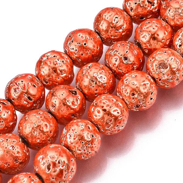 PandaHall Electroplated Natural Lava Rock Beads Strands, Round, Bumpy, Coral, 8~8.5mm, Hole: 1mm, about 46pcs/strand, 14.5 inch Lava Rock..., Red
PandaHall Electroplated Natural Lava Rock Beads Strands, Round, Bumpy, Coral, 8~8.5mm, Hole: 1mm, about 46pcs/strand, 14.5 inch Lava Rock..., Red