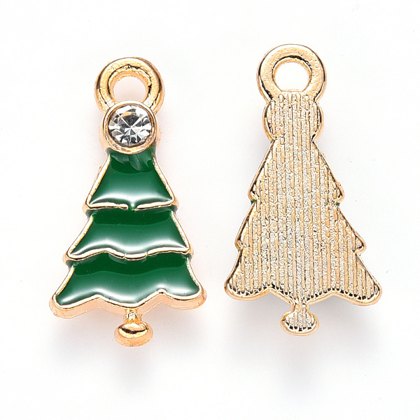 PandaHall Alloy Enamel Pendants, with Crystal Rhinestone, for Christmas, Christmas Tree, Light Gold, Green, 21x11x3mm, Hole: 1.8mm Alloy...
PandaHall Alloy Enamel Pendants, with Crystal Rhinestone, for Christmas, Christmas Tree, Light Gold, Green, 21x11x3mm, Hole: 1.8mm Alloy...