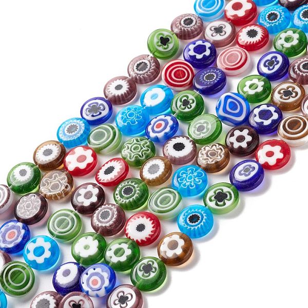 PandaHall Flat Round Handmade Millefiori Glass Beads Strands, Colorful, 12x3.5mm, Hole: 0.7mm, about 32pcs/strand, 14.57 inch(37cm)...
PandaHall Flat Round Handmade Millefiori Glass Beads Strands, Colorful, 12x3.5mm, Hole: 0.7mm, about 32pcs/strand, 14.57 inch(37cm)...
