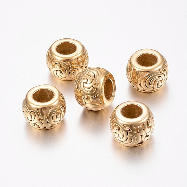 PandaHall Ion Plating(IP) 304 Stainless Steel Beads, Large Hole Beads, Rondelle, Golden, 13x9mm, Hole: 6mm 304 Stainless Steel Rondelle
PandaHall Ion Plating(IP) 304 Stainless Steel Beads, Large Hole Beads, Rondelle, Golden, 13x9mm, Hole: 6mm 304 Stainless Steel Rondelle