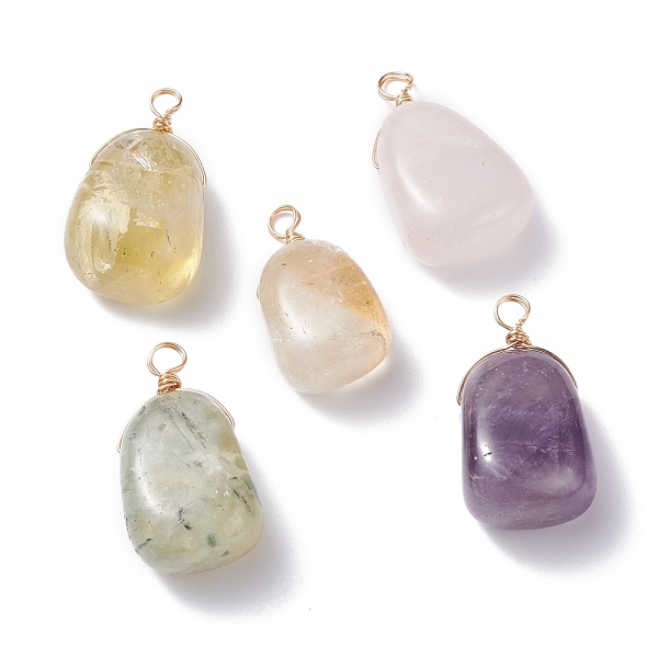 PandaHall Natural Quartz Pendants, with Light Gold Plated Copper Wire Wrapped, Teardrop, 30~34x17~19x11.5~15mm, Hole: 4~4.5mm Other Quartz..., Multicolor
PandaHall Natural Quartz Pendants, with Light Gold Plated Copper Wire Wrapped, Teardrop, 30~34x17~19x11.5~15mm, Hole: 4~4.5mm Other Quartz..., Multicolor