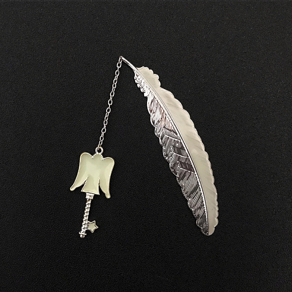 PandaHall Constellation Key Pendant Bookmark, Luminous Platinum Tone Alloy Feather Shape Bookmark, Glow in The Dark Bookmark, Virgo, 115mm...
PandaHall Constellation Key Pendant Bookmark, Luminous Platinum Tone Alloy Feather Shape Bookmark, Glow in The Dark Bookmark, Virgo, 115mm...