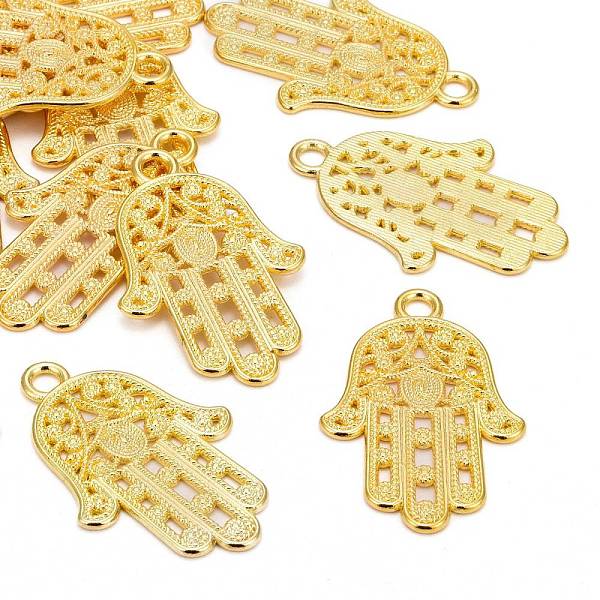 PandaHall Tibetan Style Alloy Pendants, Hamsa Hand/Hand of Fatima/Hand of Miriam, Cadmium Free & Lead Free, Golden, 40x26x2mm, Hole: 3mm...
PandaHall Tibetan Style Alloy Pendants, Hamsa Hand/Hand of Fatima/Hand of Miriam, Cadmium Free & Lead Free, Golden, 40x26x2mm, Hole: 3mm...