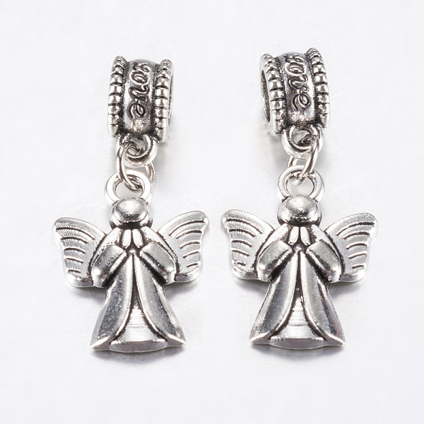 PandaHall Tibetan Style Alloy European Dangle Charms, Large Hole Pendants, Angel, Antique Silver, 30mm,Pendant: 19.5x14x2mm, Hole: 4.5mm...
PandaHall Tibetan Style Alloy European Dangle Charms, Large Hole Pendants, Angel, Antique Silver, 30mm,Pendant: 19.5x14x2mm, Hole: 4.5mm...