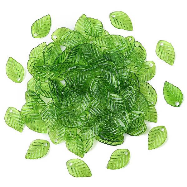 PandaHall 100Pcs Transparent Acrylic Charms, Leaf, Green, 13.5x8.5x2mm, Hole: 1.6mm Acrylic Leaf Green
PandaHall 100Pcs Transparent Acrylic Charms, Leaf, Green, 13.5x8.5x2mm, Hole: 1.6mm Acrylic Leaf Green