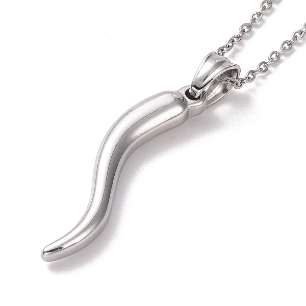 PandaHall 304 Stainless Steel Pepper Shape Pendant Necklace for Women, Stainless Steel Color, 19.69 inch(50cm) 304 Stainless Steel
PandaHall 304 Stainless Steel Pepper Shape Pendant Necklace for Women, Stainless Steel Color, 19.69 inch(50cm) 304 Stainless Steel