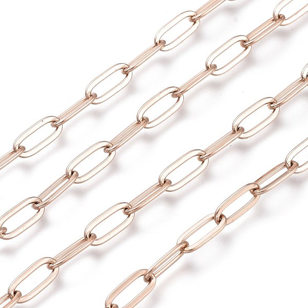 PandaHall Ion Plating(IP) 304 Stainless Steel Cable Chains, Paperclip Chains, Drawn Elongated Cable Chains, Soldered, with Spool, Rose Gold...
PandaHall Ion Plating(IP) 304 Stainless Steel Cable Chains, Paperclip Chains, Drawn Elongated Cable Chains, Soldered, with Spool, Rose Gold...