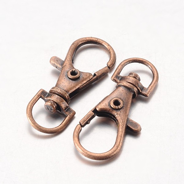 PandaHall Alloy Swivel Lobster Claw Clasps, Swivel Snap Hook, Nickel Free, Red Copper, 35x13mm, Hole: 8.5mm Alloy
PandaHall Alloy Swivel Lobster Claw Clasps, Swivel Snap Hook, Nickel Free, Red Copper, 35x13mm, Hole: 8.5mm Alloy