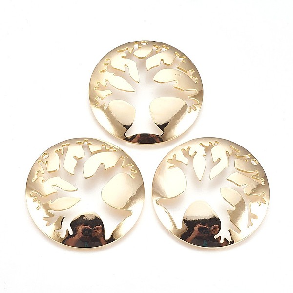 PandaHall Brass Pendants, Nickel Free, Flat Round with Tree, Real 18K Gold Plated, 40x3mm, Hole: 2mm Brass Flat Round
PandaHall Brass Pendants, Nickel Free, Flat Round with Tree, Real 18K Gold Plated, 40x3mm, Hole: 2mm Brass Flat Round