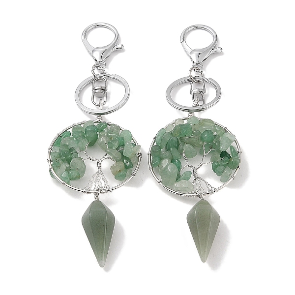 PandaHall Natural Green Aventurine Keychain, with Platinum Brass & Iron Findings, Long-Lasting Plated, Lead Free & Cadmium Free, Flat Round...
PandaHall Natural Green Aventurine Keychain, with Platinum Brass & Iron Findings, Long-Lasting Plated, Lead Free & Cadmium Free, Flat Round...