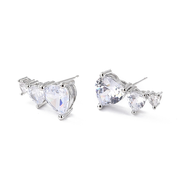 PandaHall Heart Clear Cubic Zirconia Stud Earrings for Her, Cadmium Free & Lead Free, Platinum, 17x10.5x6mm, Pin: 0.7mm Cubic Zirconia Heart
PandaHall Heart Clear Cubic Zirconia Stud Earrings for Her, Cadmium Free & Lead Free, Platinum, 17x10.5x6mm, Pin: 0.7mm Cubic Zirconia Heart