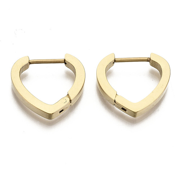 PandaHall 304 Stainless Steel Huggie Hoop Earrings, Heart, Real 18K Gold Plated, 14.5x16x3mm, Pin: 0.8mm 304 Stainless Steel Heart
PandaHall 304 Stainless Steel Huggie Hoop Earrings, Heart, Real 18K Gold Plated, 14.5x16x3mm, Pin: 0.8mm 304 Stainless Steel Heart