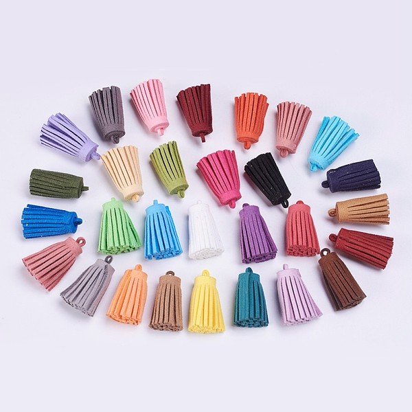 PandaHall Faux Suede Tassel Pendant Decorations, Mixed Color, 33x13~15mm, Hole: 3~4mm Faux Suede Multicolor
PandaHall Faux Suede Tassel Pendant Decorations, Mixed Color, 33x13~15mm, Hole: 3~4mm Faux Suede Multicolor