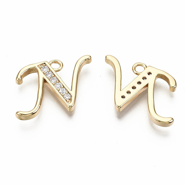 PandaHall Brass Micro Pave Clear Cubic Zirconia Pendants, Nickel Free, Real 18K Gold Plated, Word, Letter.N, 12x17x2mm, Hole: 1.5mm...
PandaHall Brass Micro Pave Clear Cubic Zirconia Pendants, Nickel Free, Real 18K Gold Plated, Word, Letter.N, 12x17x2mm, Hole: 1.5mm...